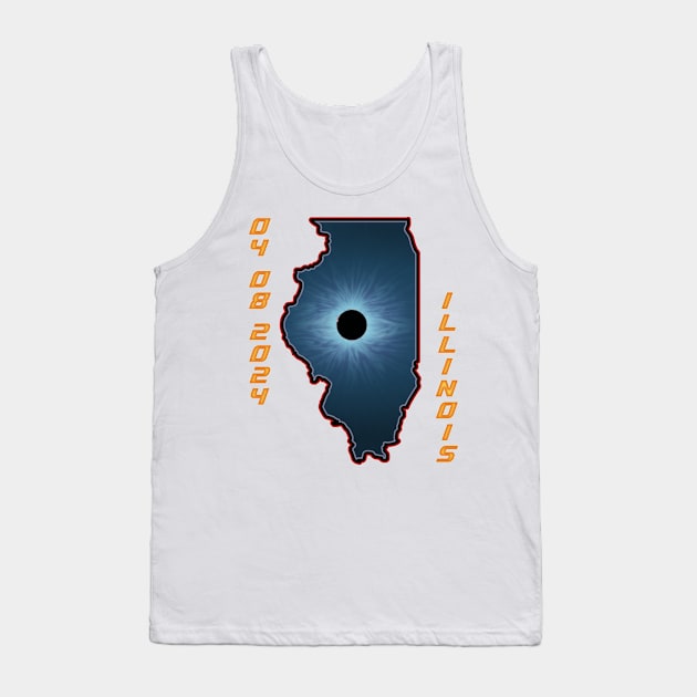 Illinois 2024 Total Solar Eclipse Tank Top by Victopia